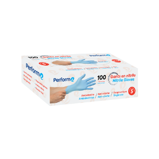 Image sur Gants de nitrile jetables bleu 5 mil - Moyen